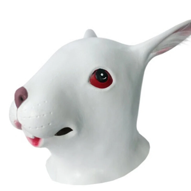 Rabbit Mask Headgear Soft Comfortable Breathable Texture Creative Funny Halloween Toy | Игрушки и хобби