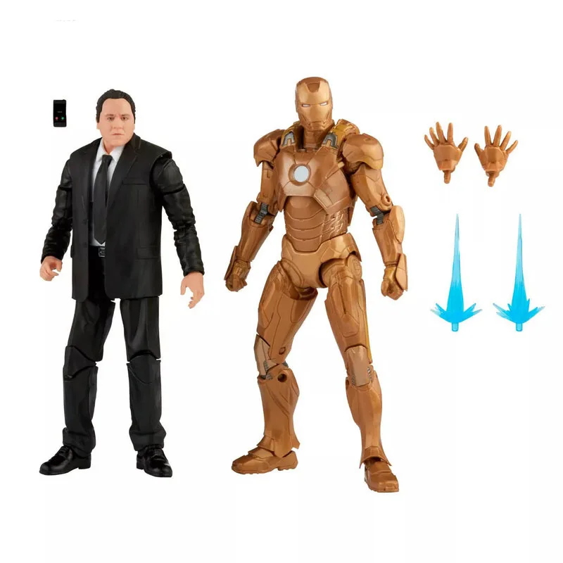 

Hasbro Marvel Legends The Infinity Saga Iron Man Happy Hogan Iron Man Mark Pvc Anime Action Figures Collection Model Toys Gifts