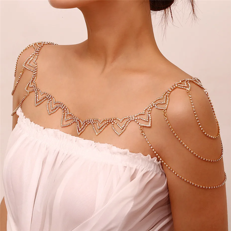 Ingemark, роскошные стразы, свадебная цепочка на плечо, женская свадебная, Boho, блестящий кристалл, кисточка, цепь для тела, для ночного клуба, украшения для тела