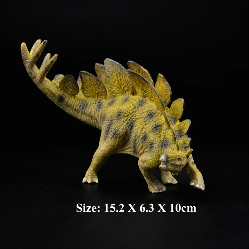Оригинальные Динозавры юрского периода Indominus rex Spinosaurus raptor модель трицератопса коллекционные вещи Детские обучающие игрушки для детей подарок - Цвет: Stegosaurus