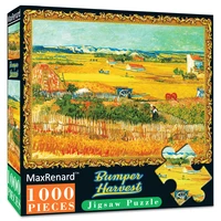 maxrenard 1000 pieces jigsaw puzzles for adults 4869cm van gogh bumper harvest assembling paintings art puzzles toys kids games