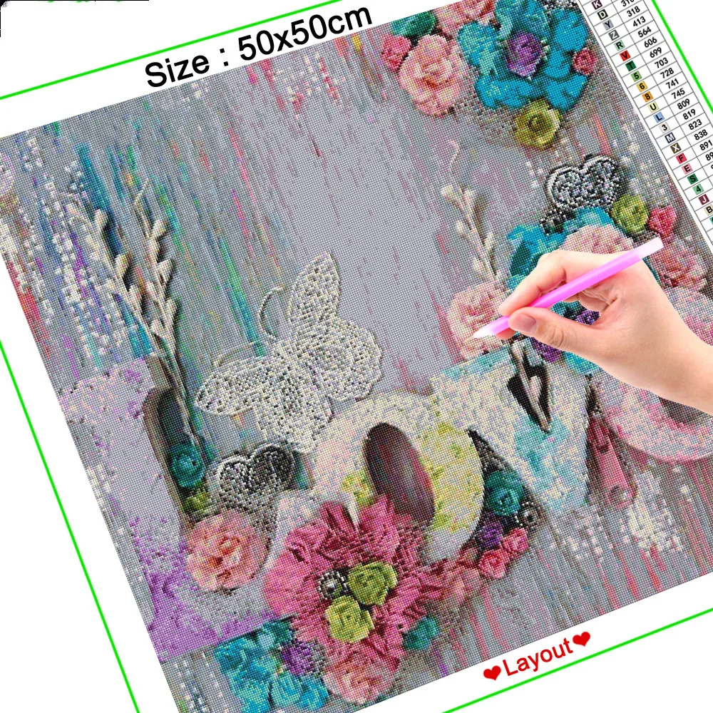 Алмазная 5D картина полноразмерная круглая мозаика с надписью Love для дома и семьи