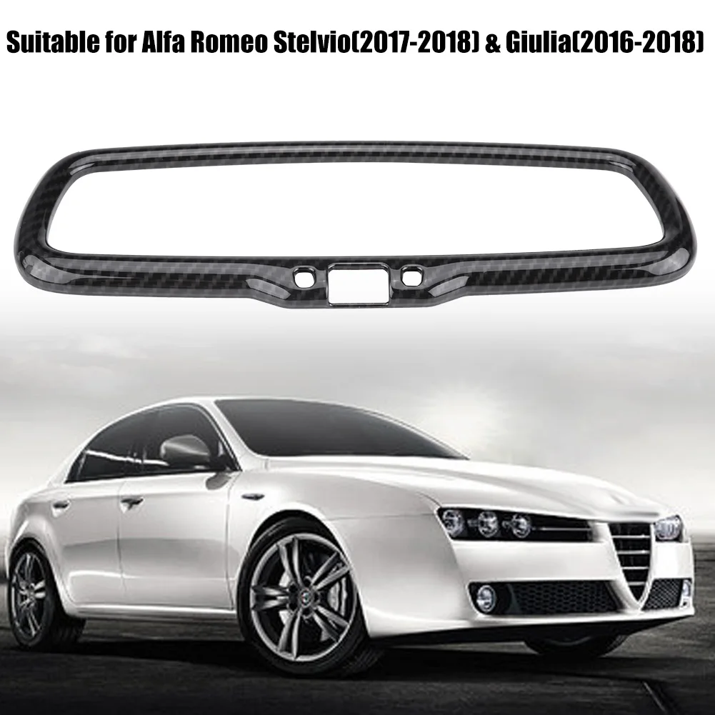 

Car anti-rust Interior Inner Rearview Mirror Frame Cover Trim ABS Material prevent scratches fit for Alfa Romeo Stelvio/Giulia