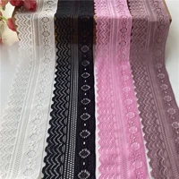 5 yards elastic lace ribbon 50mm wide white lace embroidered cotton elasticity lace trim trimmings clothing underwear for sewing