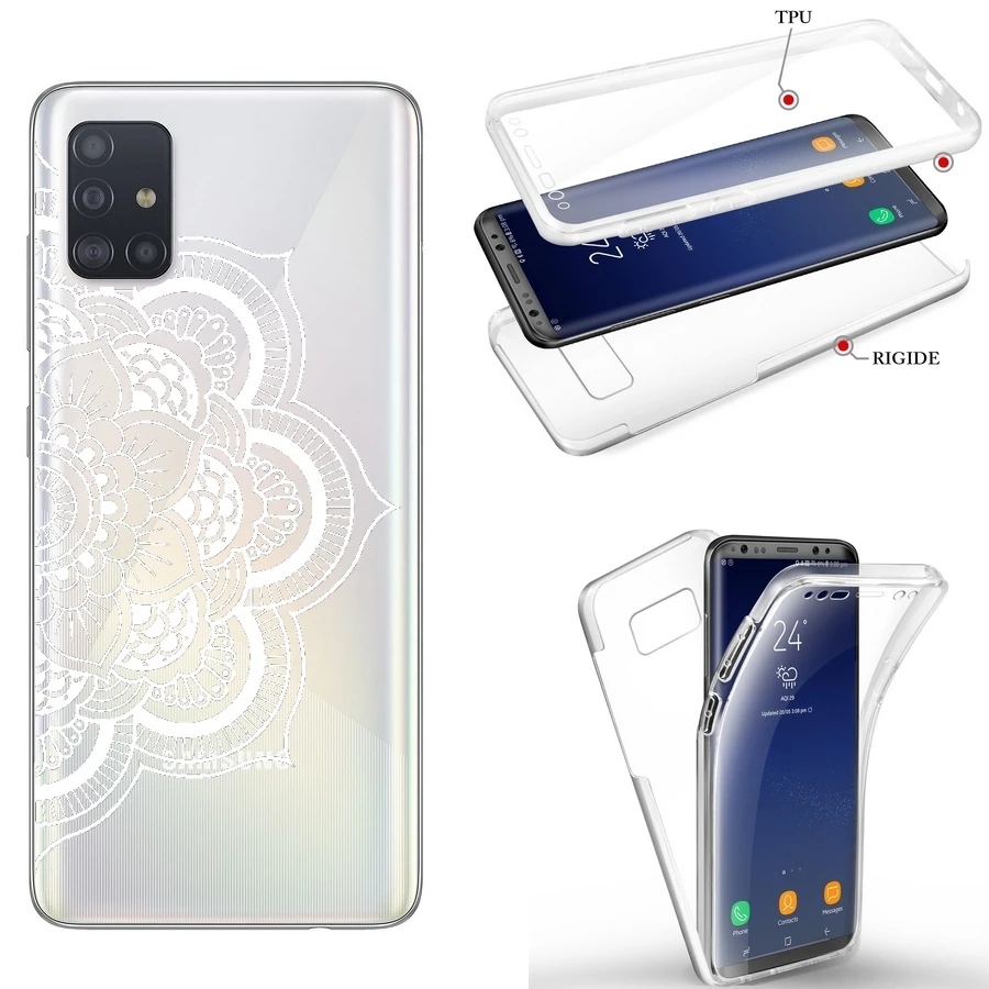 Чехол Galaxy S20 PLUS полная Мандала белый прозрачный|Бамперы| |