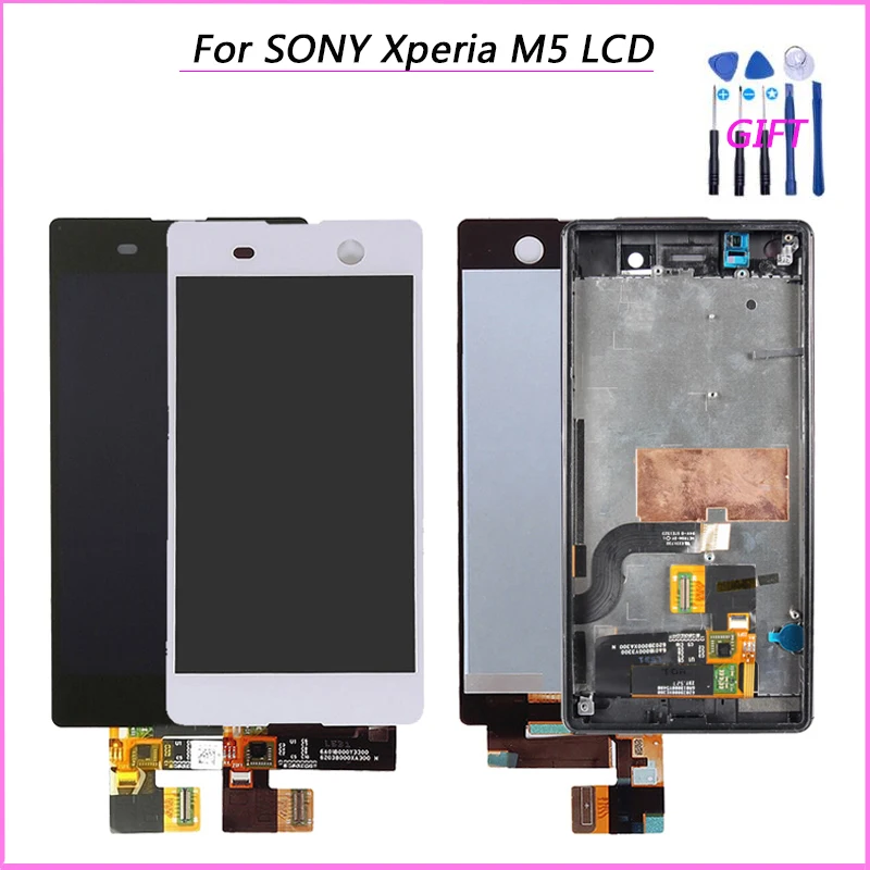 ЖК дисплей и тачскрин в сборе для Sony Xperia M5 E5603 E5606 E5653 E5633 m5|Экраны мобильных