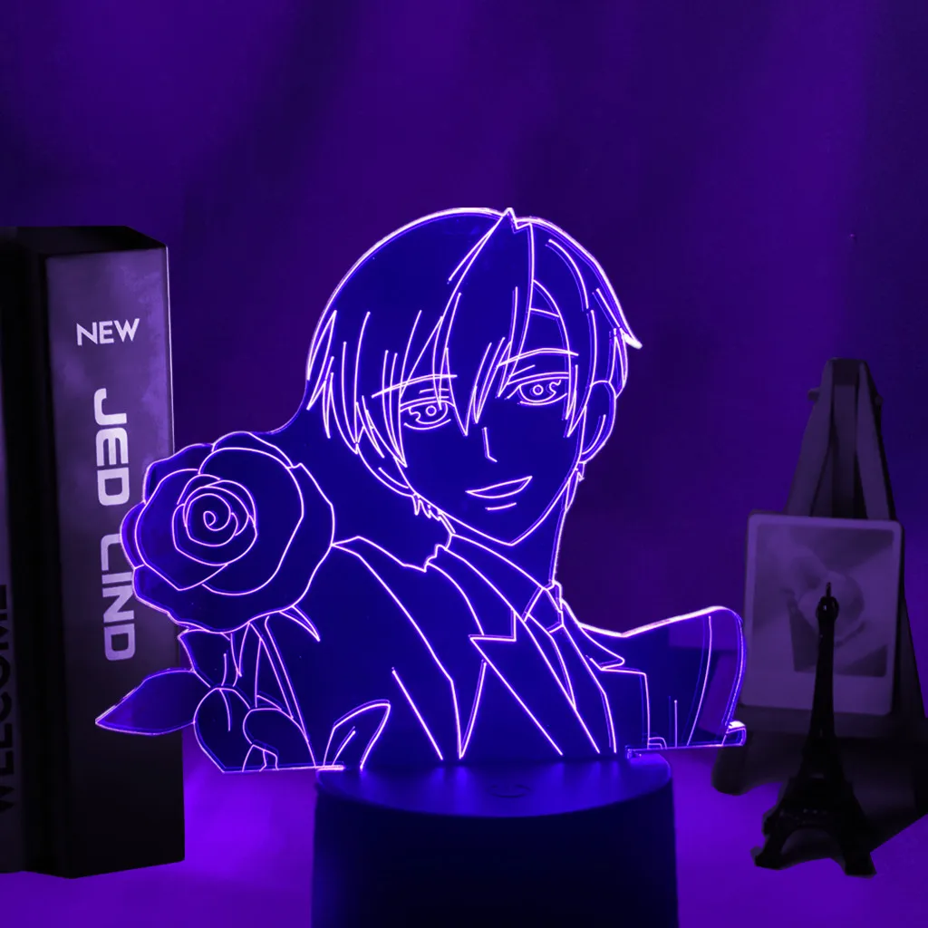 

Anime Led Light Ouran High School Host Club Tamaki Suoh Figure for Room Decor Night Light Kid Bithday Gift Manga 3d Lamp Bedroom
