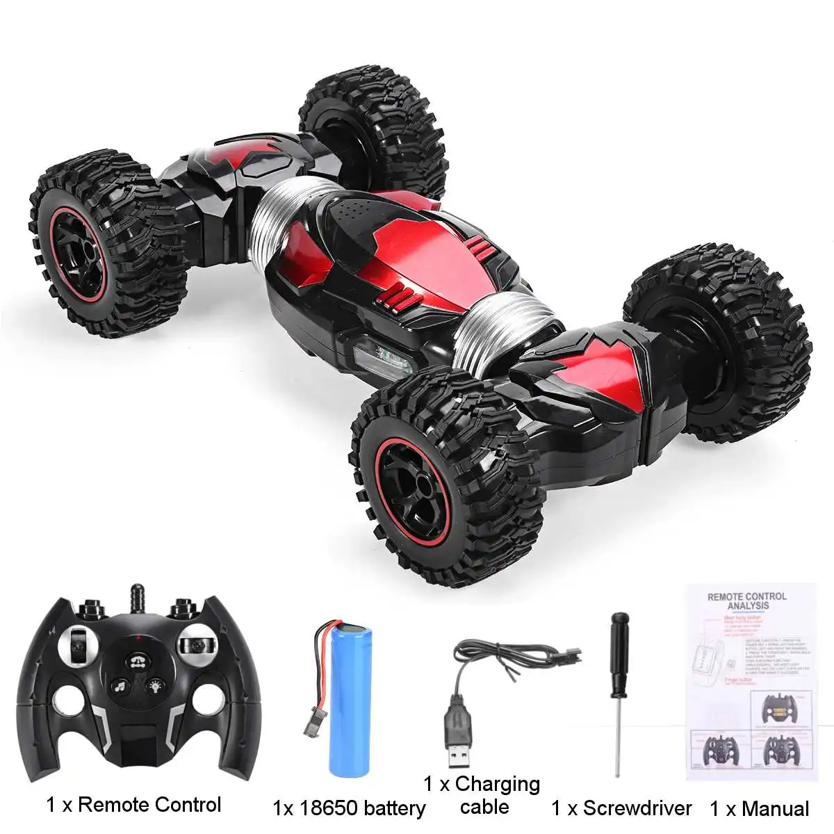 

4WD 2.4Ghz RC Off-road Stunt Car Amphibious Vehicle High Speed Climbing RC Car With Remote Control Induction for Childrens Toys