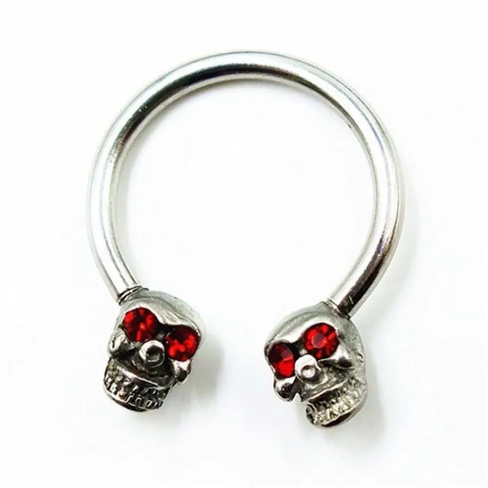 1PC Unisex Punk Skull Tongue Rings Piercing Earring Stud Lip Ring Stainless Steel Fashion Body Jewelry | Украшения и аксессуары