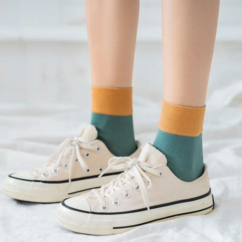 Women's Socks Street Casual Cool Harajuku Happy Art Cotton Fashion | Женские носки и чулки