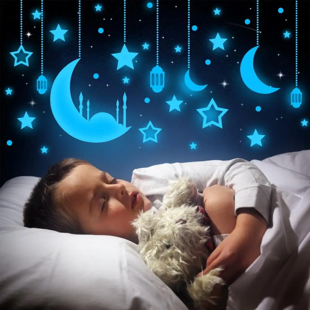 

Hot Sales!! 478Pcs Glow in The Dark Stars Wall Stickers Shining Moon Dots Star Ceiling Decals Adhesive Removable Luminous Sticke