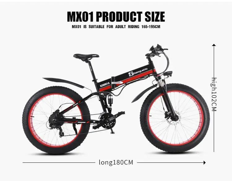 Электрический Снежный скутер двухколесный Электрический велосипед 4,0 Fat Tire мощный электрический велосипед 1000 Вт 48 В внедорожный горный электровелосипед