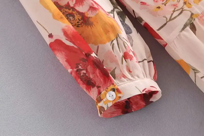 2019 новое осенне-летнее платье с цветочным принтом из двух частей вечернее в стиле