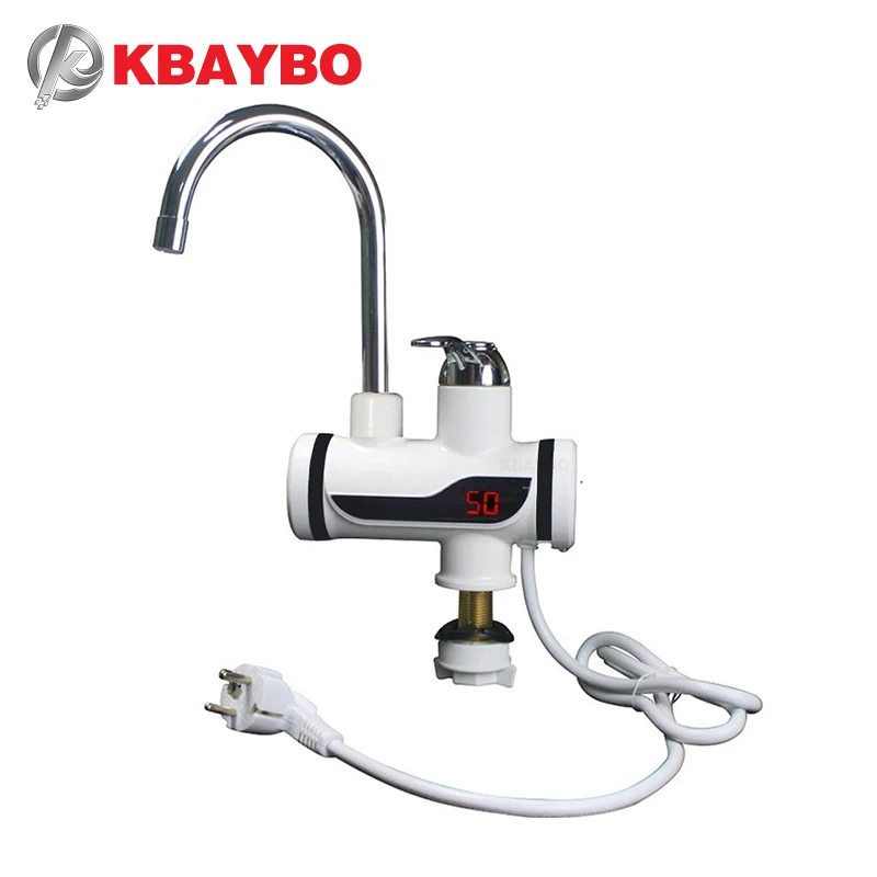 

3000W Instant Water Heater Crane Temperature Display Water Heater Electric Hot Water Tankless Heating Bathroom Kitchen Faucet