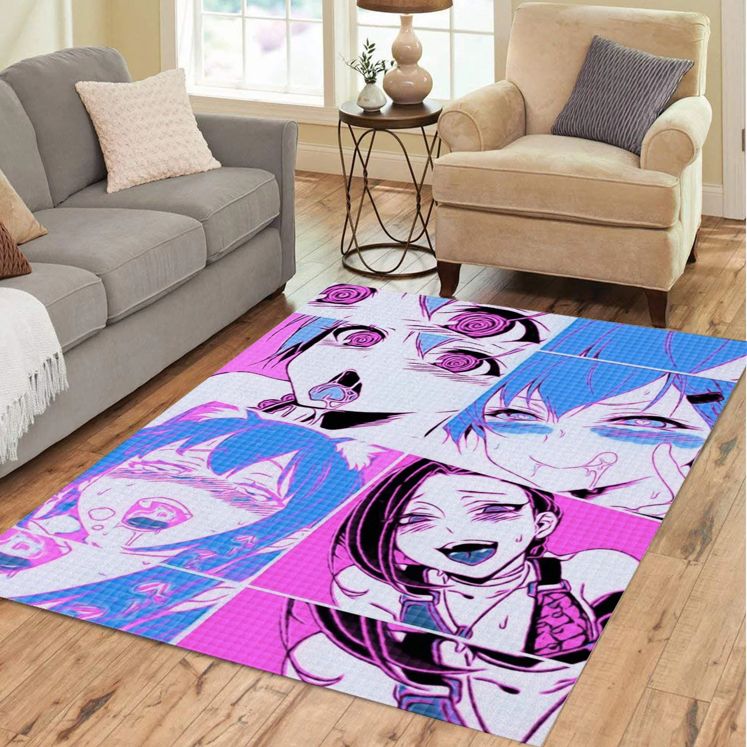 Коврик Ahegao с изображением поп арта для гостиной спальни украшения дома