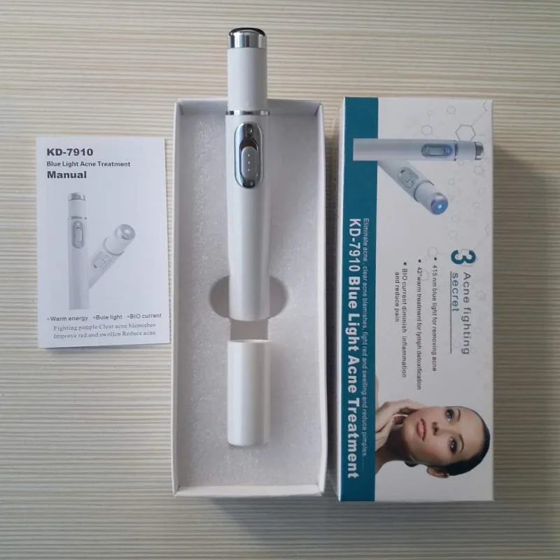 

Acne Laser Pen Portable Wrinkle Removal Machine Durable Soft Scar Remover Device Blue Light Therapy Pen Massage Relax