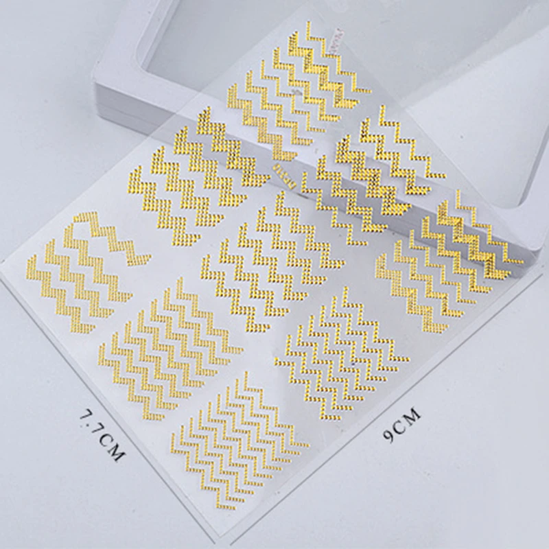 Новинка 1 шт. декоративные наклейки для дизайна ногтей 3d мини золотые бусины