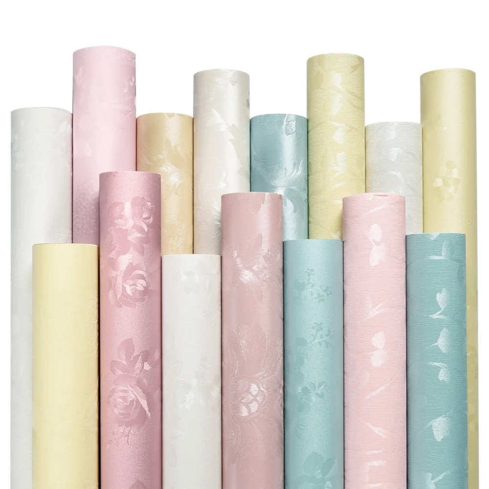 

New PVC Self Adhesive Wallpaper Stickers Waterproof Damask Embossed Wallpaper Roll Living Room Bedroom Luxury Wall Paper