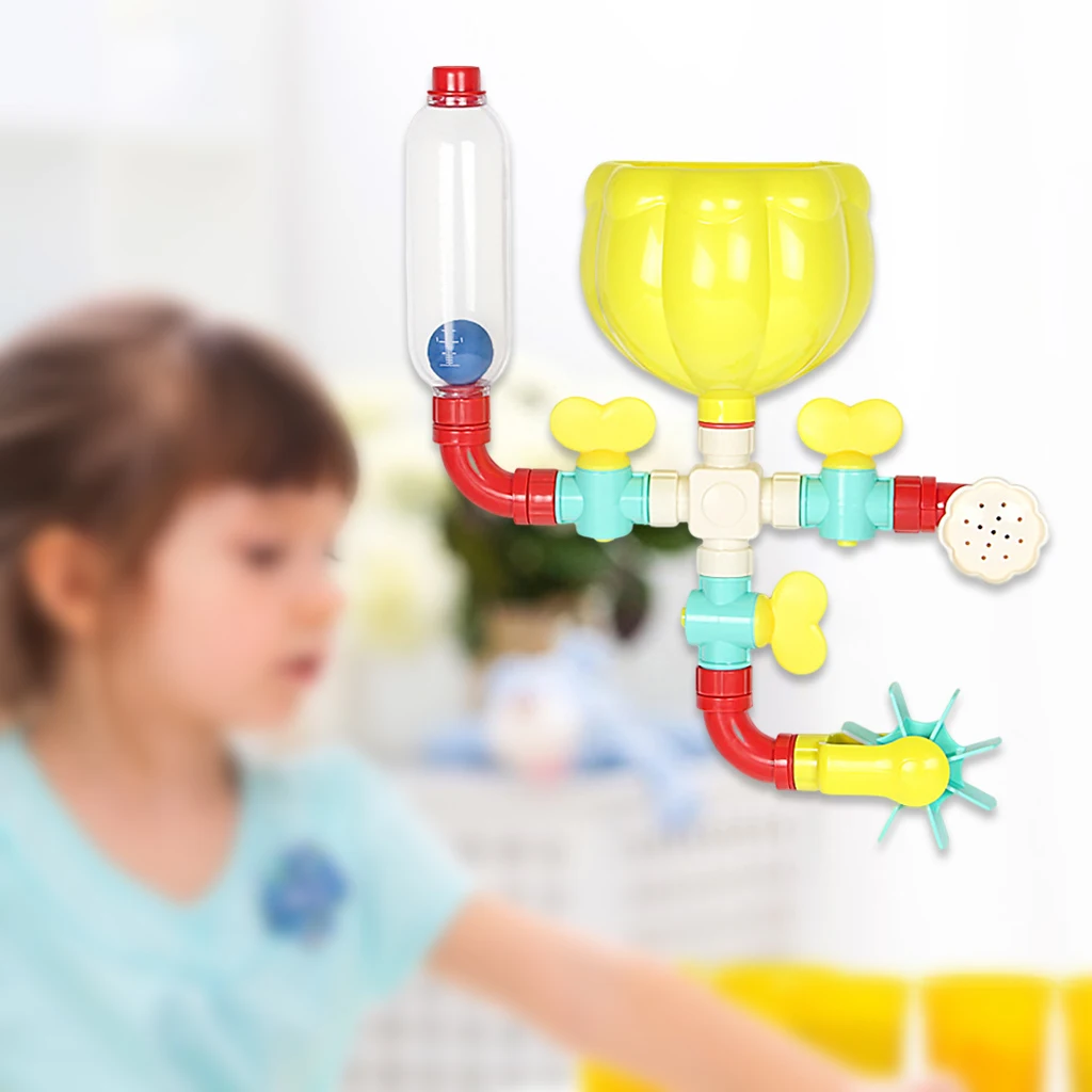 Suction Cup Baby Bathtub Bathing DIY Pipe and Flow Shower Squirter Spray Water Time for Toddlers Kids | Игрушки и хобби