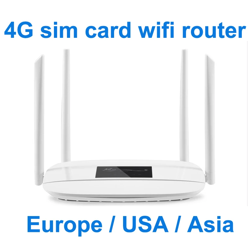 4G Wi Fi роутер lte cpe SIM карта 300 м CAT4 32 пользователи RJ45 WAN LAN комнатный CPE беспроводной