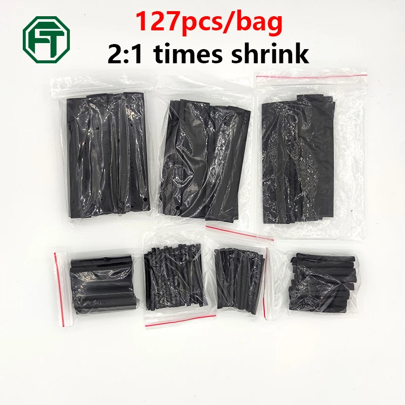 

127pcs/Set Heat Shrink Tube,termoretractil Polyolefin Tube Cable Kit,Assorted Insulated Sleeving Tubing Wrap Wire Cable Sleeve