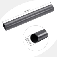 uxcell pvc rigid round pipe 45mm id 50mm od 350mm dark grey high impact for water pipecraftscable sleeve