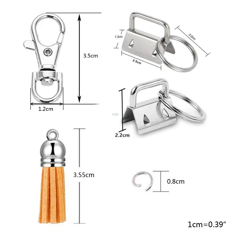 

Key Fob Hardware Set Keychain Tassles Set Handmade Key Chain Making Supplies