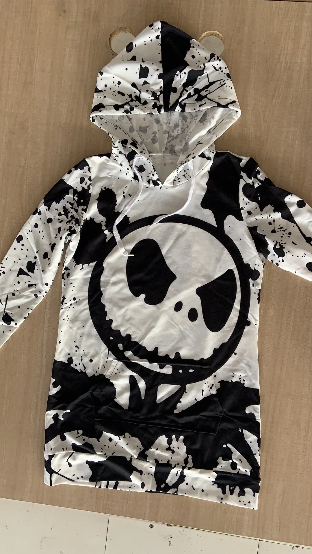 Женская Длинная толстовка с капюшоном WEPBEL осенне-зимний пуловер круглым вырезом