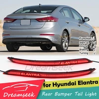 led reflector rear bumper tail light for hyundai elantra ad 2017 2020 stop brake lamp with dynamic sequential turn signal zm