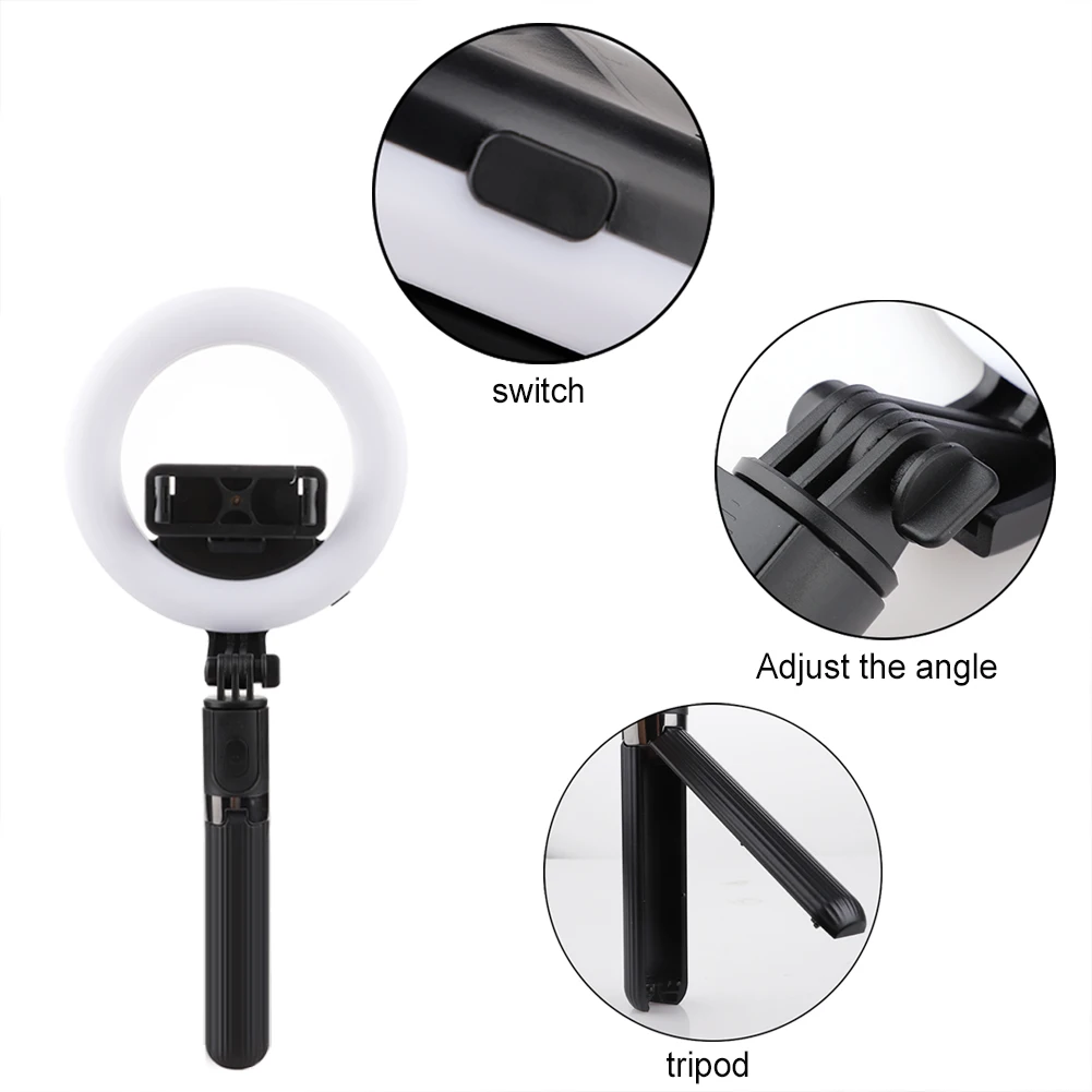 Складсветильник штатив для селфи беспроводная палка со штативом и кольцевым
