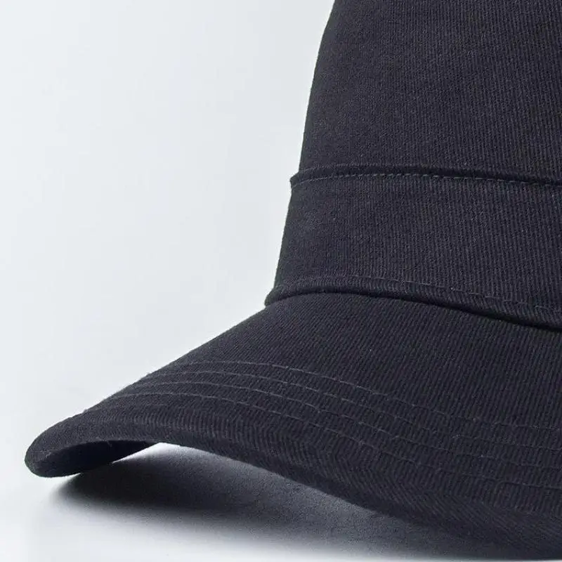 

Military Cap Hats For Men Women Cotton Solid Color Black Army Flat Cap Ladies Military Hats Adjustable Big Size Bone Male