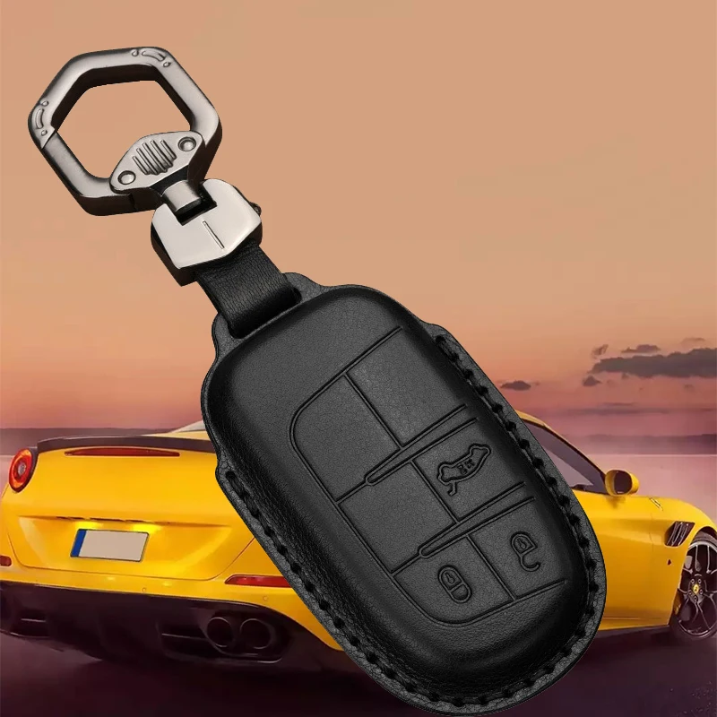 Кожаный Автомобильный Брелок дистанционного управления с ключом чехол крышка