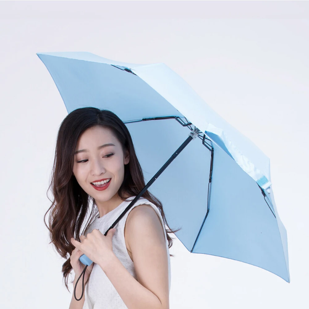 Фирменный ультралегкий Зонт Xiaomi umбраслет из волокна с защитой от ветра и