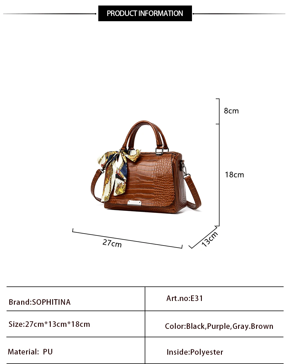 Многофункциональные женские сумки мессенджеры SOPHITINA украшенные лентами и