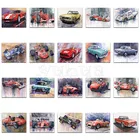 Квадратная Алмазная вышивка цветная Спортивная F1 5D DIY Алмазная Живопись Вышивка крестом мультфильм автомобиль круглая Алмазная мозаика VW Bus Art #