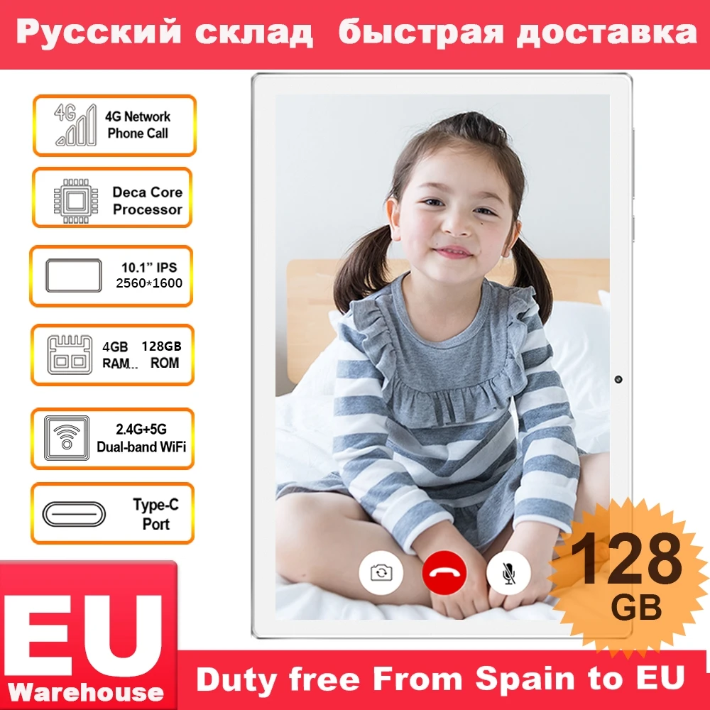 Teclast M30 10.1inch Deca Core Dual 4G Phone Tablets 2560 x 1600 2.5k 4GB RAM 128GB ROM MT6797 X27 GPS Android 8.0 Tablet PC