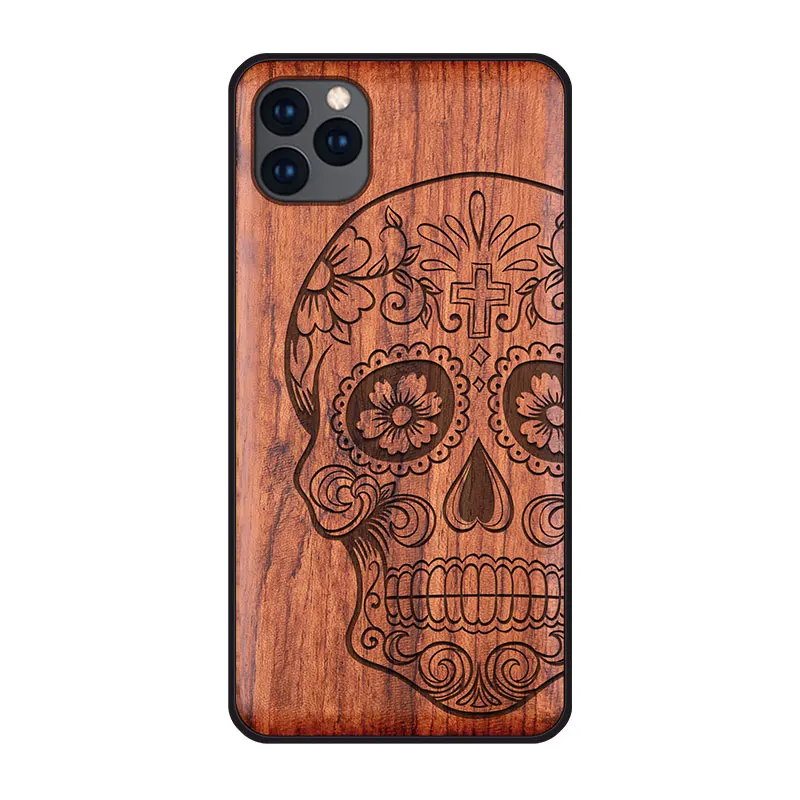 Деревянный чехол для iPhone 11 Pro Max X XR XS 100% натуральный деревянный ТПУ бампер