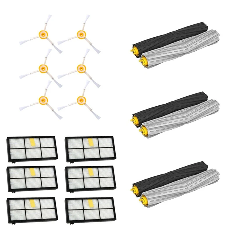 

18 PCS Replacement Parts Compatible for IRobot Roomba 800 880 870 Vacuum Cleaner Accessories Kit Main Side Brush Filter