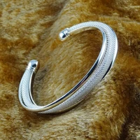 fashion double wire mesh bracelet korean women new silver plated double light edge jewellery