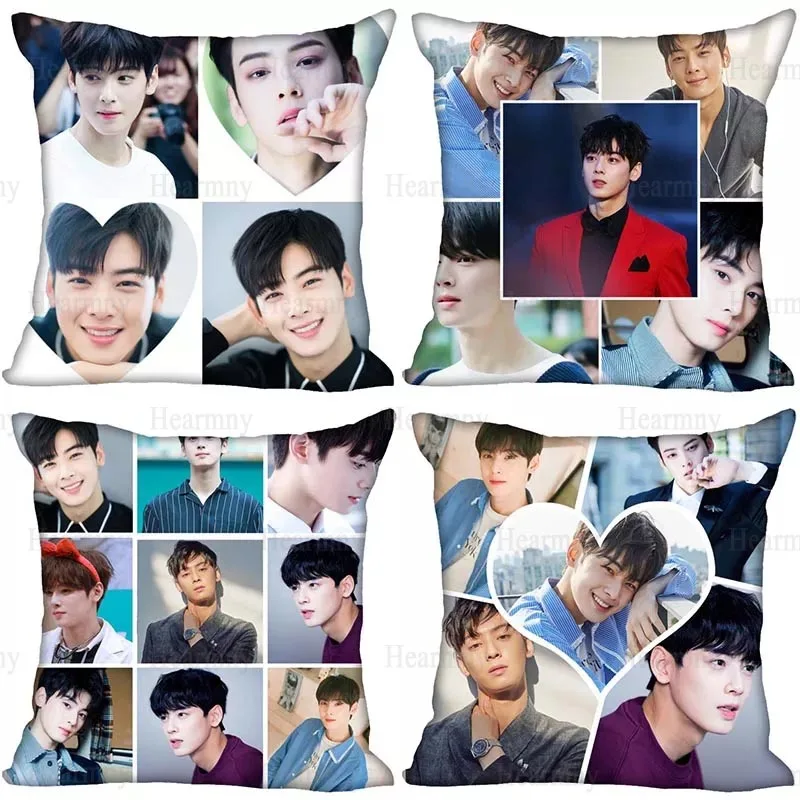 Лучшая продажа чехол для подушки Cha EunWoo Kpop дома декоративный на невидимый молнии s