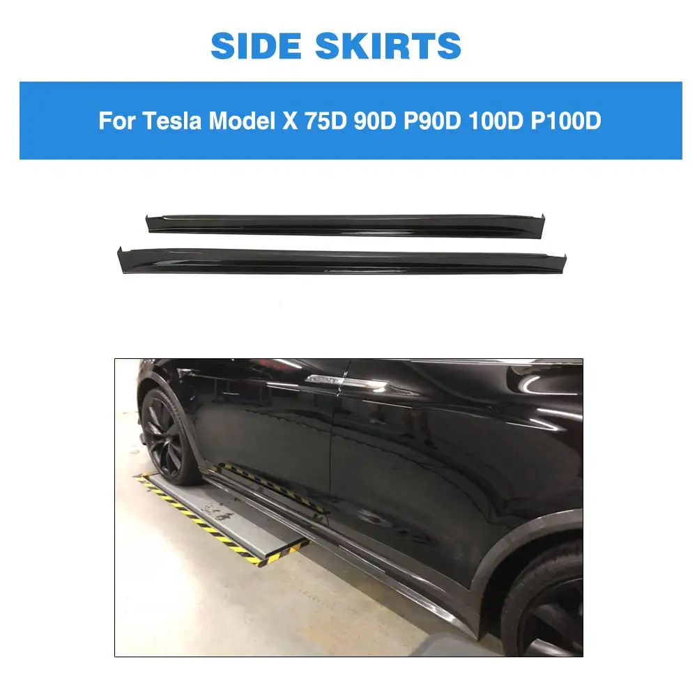 

Боковые юбки из углеродного волокна для Tesla Model X Sedan 4 Door P90D 90D P100D 75D 2016 2017 201