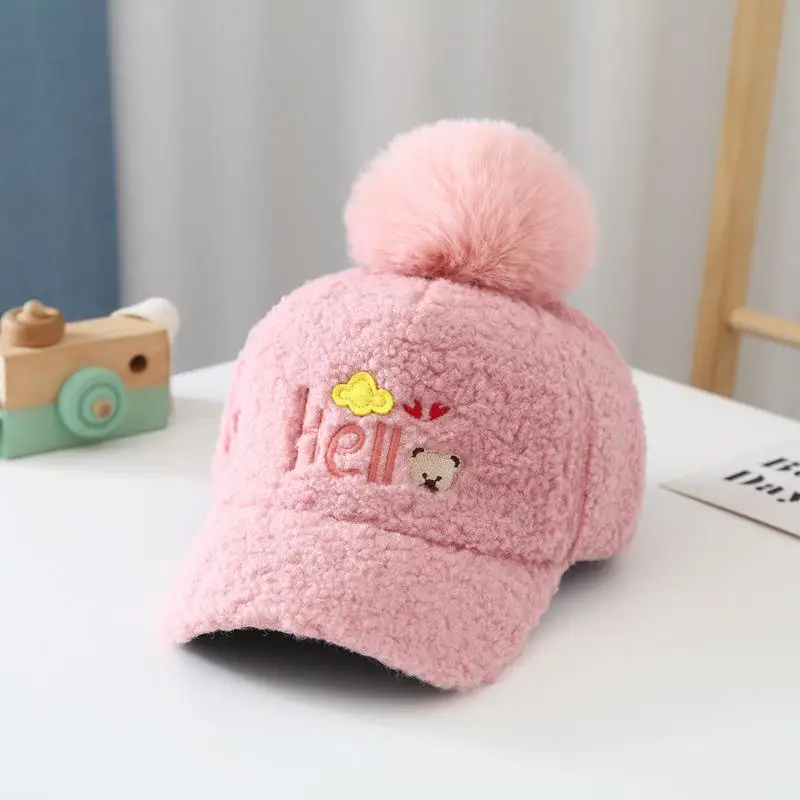 

LDSLYJR Winter 2021 letter Hello embroidery Casquette Baseball Cap Adjustable Snapback Hats for Children boy and girl 07