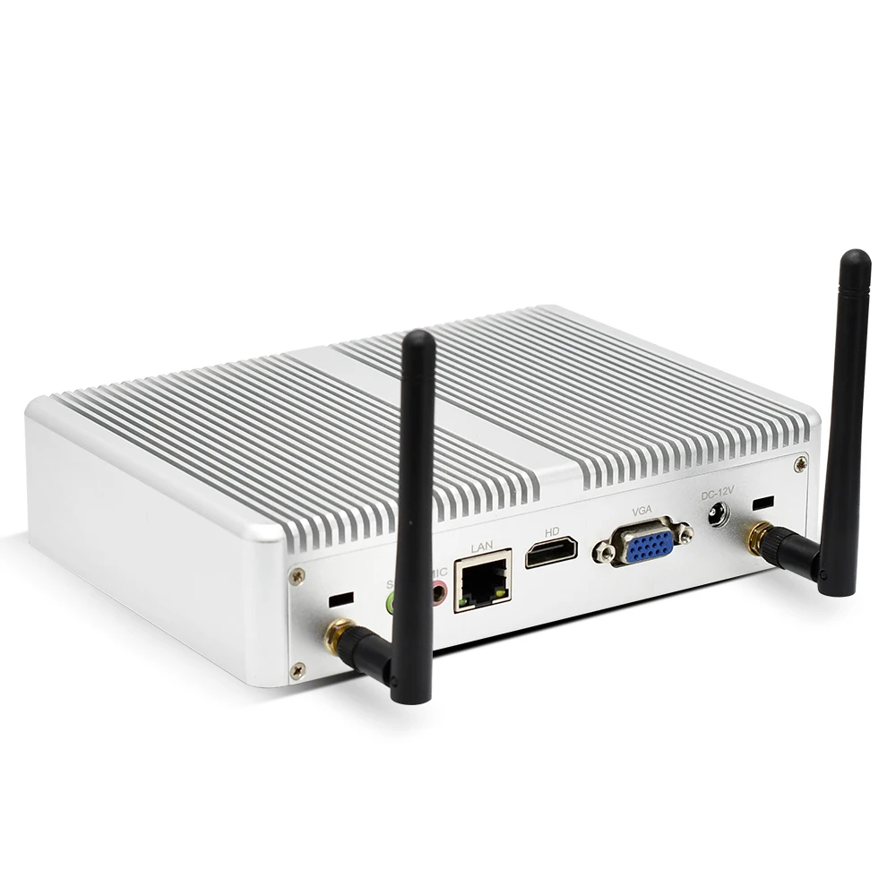 Мини-ПК без вентилятора i7 i5 7200U i3 7100U DDR4/DDR3 Win10 Pro Barebone Nuc компьютер Linux HTPC VGA HDMI WiFi Gigabit