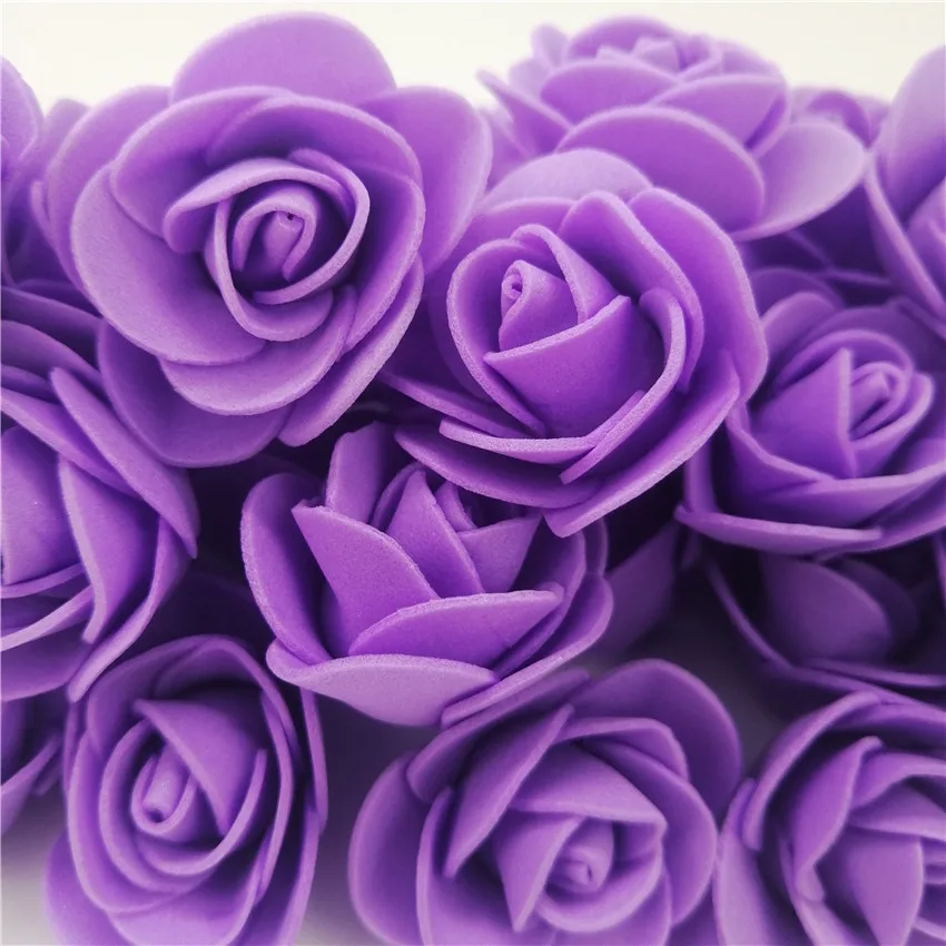 200pcs purple 8 цветов, хит, подарок на день Святого Валентина, 20 см, роза, Микки, роза, цветок, искусственное украшение, рождественские подарки, женский подарок на день Святого Валентина - Цвет: 200pcs purple