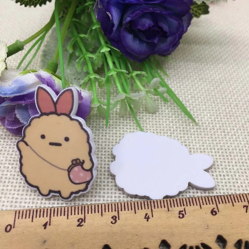 Зеленый 10 шт/лот японский мультфильм DIY милый девочка Праздничное оформление дома ремесла плоские пластмассовые резиновые аксессуары для волос ремесла - Цвет: Зеленый