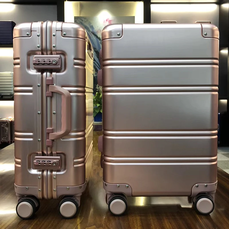 100% Алюминий сплав Бизнес для путешествий жесткий чехол Спиннер чемодана с