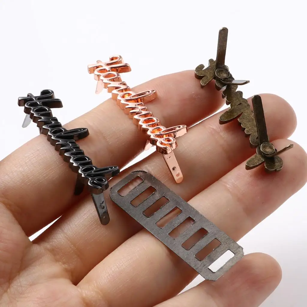 

2 PCs/Set Zinc Based Alloy Label Tags Handmade DIY Hats Shoes Bags Home Decor Accessories Sewing Garment Supplies 36x9mm 35x12mm