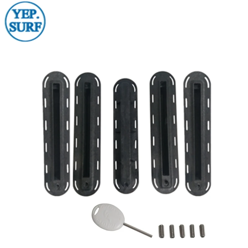 Черные плавники фьючеры коробка с ключом 5 шт. в комплекте для серфинга цветные
