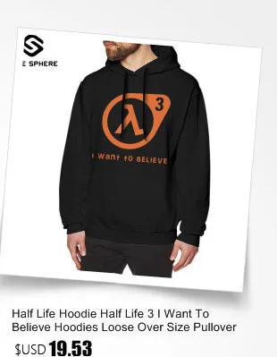 Футболка Half Life 3 футболка с надписью «I Want To Believe» Милая футболка из 100 хлопка Базовая Мужская футболка с короткими рукавами XXX