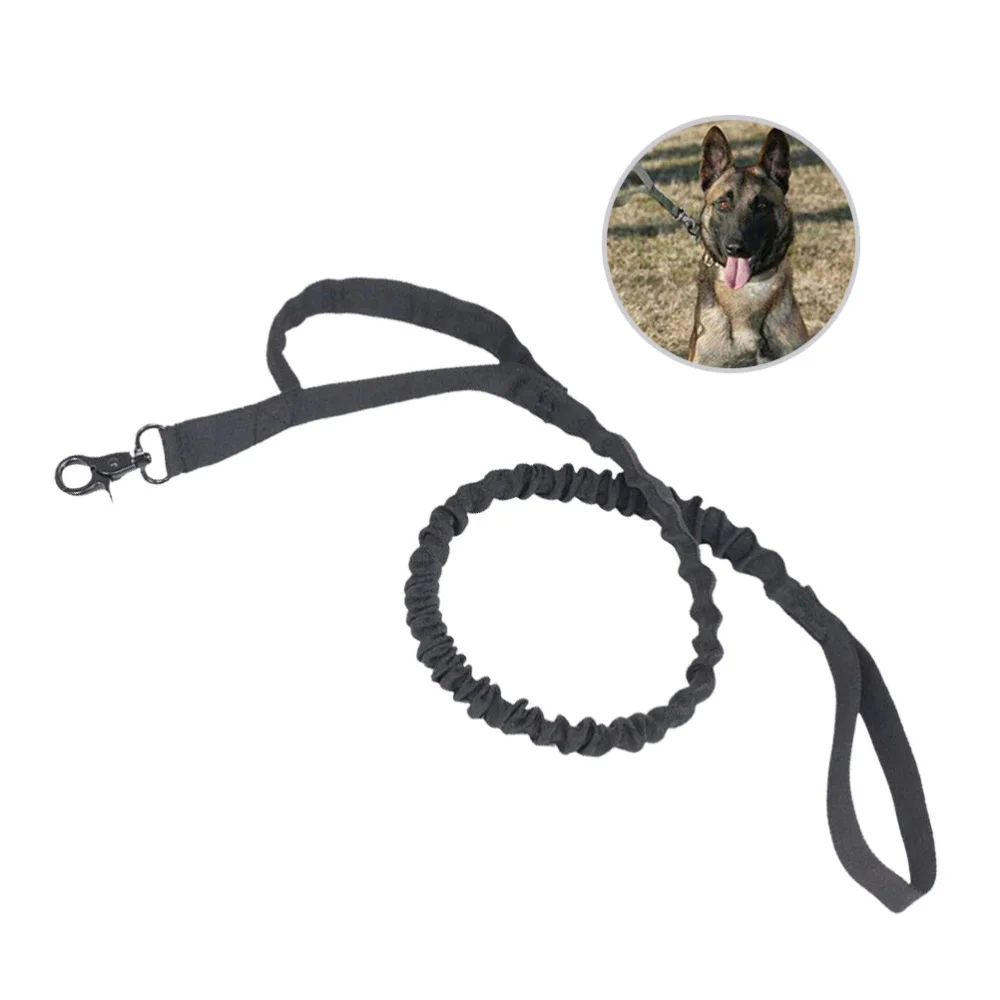 

1Pc Adjustable Nylon Elastic Police Dog Training Leash (Khaki)